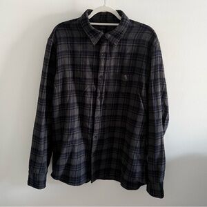 J. Crew Gray/Navy Plaid Flannel Shirt